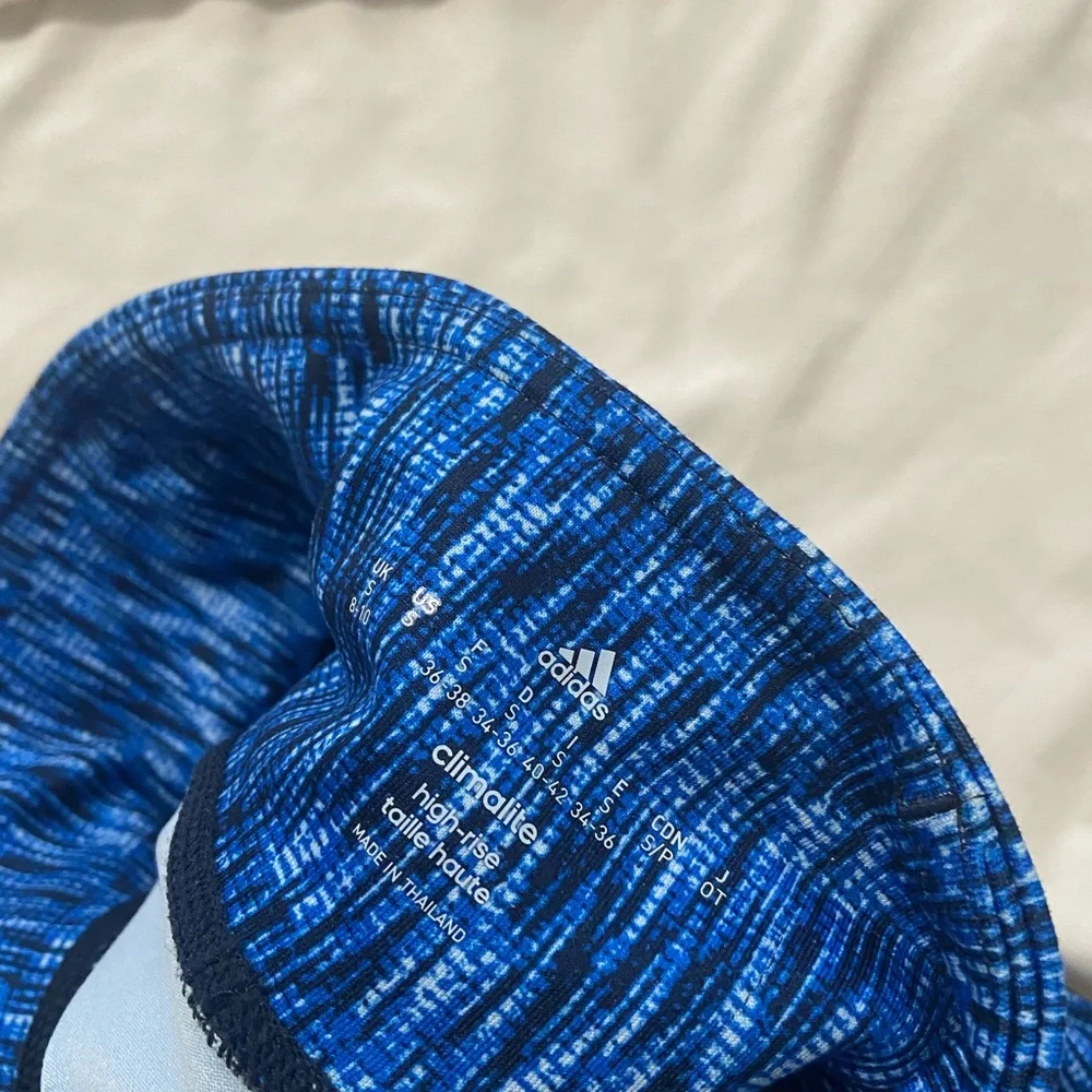 COPY - adidas high rise performance tights - blue - small - Picture 6 of 6